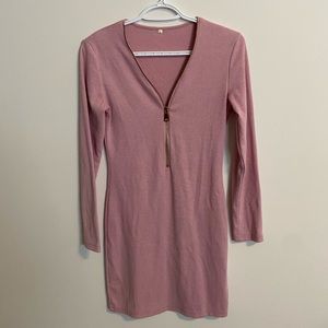 Lilac Dress with Zipper